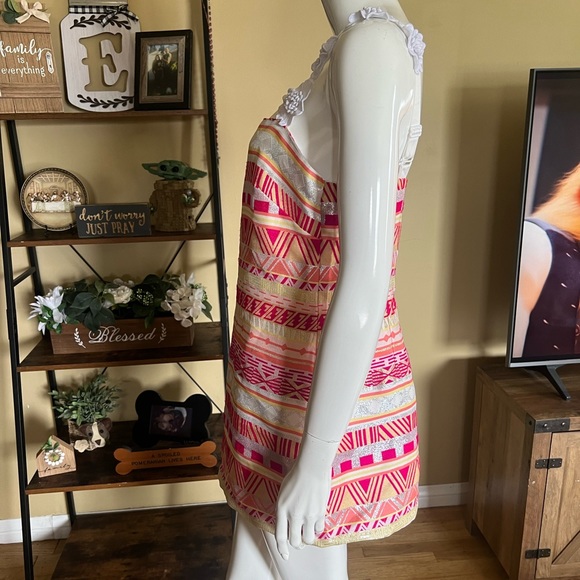 Laundry Women’s Pink & White Printed Mini Dress SZ 4💕✨ - Picture 12 of 15